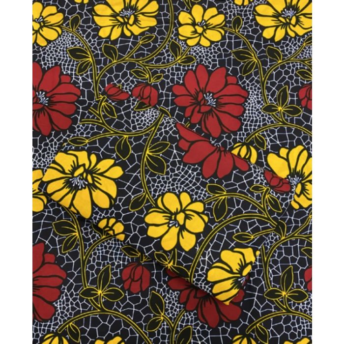 100% Cotton Sell by 6 Yards Attractive Floral Design African Ankara Wax Print 