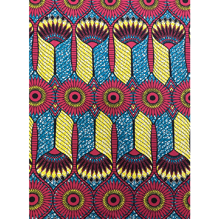 African Print Fabric in Nylon Spandex 4 Way Stretch Fabric Multi Color