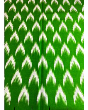 Veritable Hitarget African Wax Print- Apple-Green, Light-Blue, Black, White