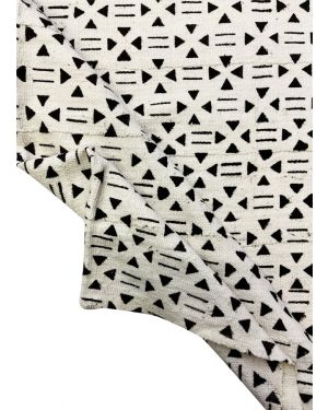 Traditional Mali Mud Cloth- White & Black