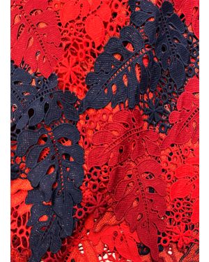 red & Navy blue Guipure Lace fabric african lace fabric african wedding lace african fabric