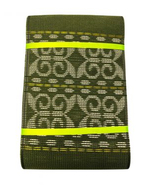 ASO-OKE  Nigerian Traditional Headwrap- Olive-Green-8 Strips/Layers