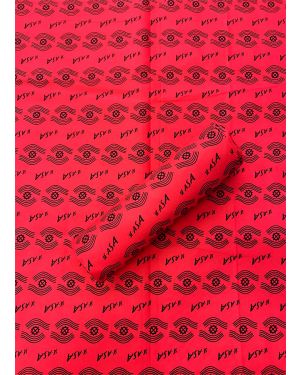 Black and Red African Ankara Wax Print- Cotton Blend-