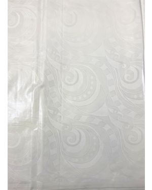 African Bazin Fabric White Color 