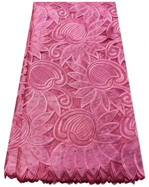 Swiss Voile Lace Fabric-Pink