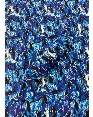 Hollandex High Quality Super Wax  African Print - Royal-Blue, Black, White