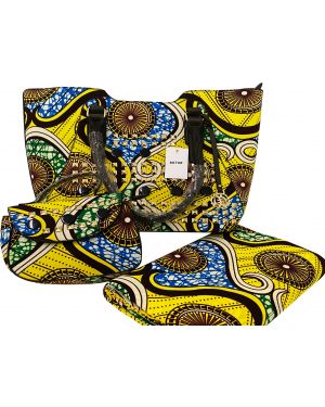 african wax print bag set