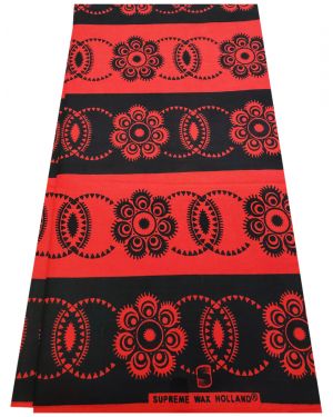 african print, red & black