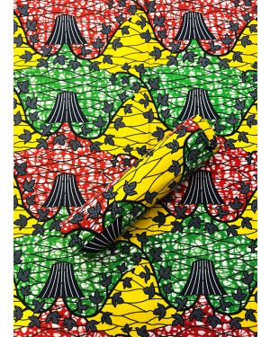 Polycotton African Wax Print- Multi-Color