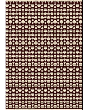 Brown and Ivory-Cream- African Wax Print- Polycotton