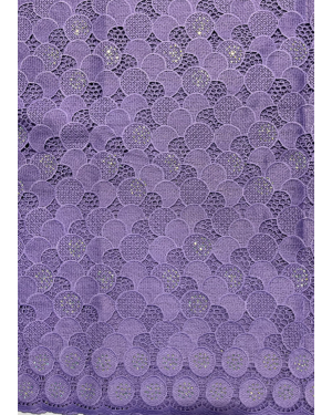 High Quality Lavender Corded Lace with Stone