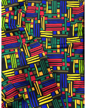 Super Quality Custom Design African Print in Stretch Fabric Multicolor 