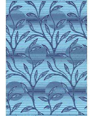  Cotton Blend Exclusive Design African Wax Print- Moonlight Design-Black, Sky-Blue, Dark-Blue