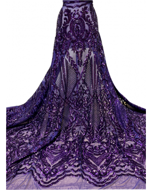 Purple Stretch Sequin for Prom 