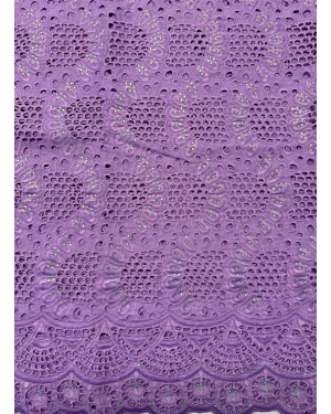 Lilac- Swiss Cotton Voile Lace