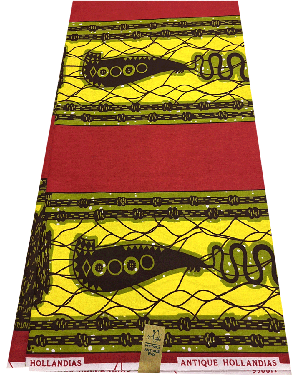 Authentic African Print - Yellow Red Black